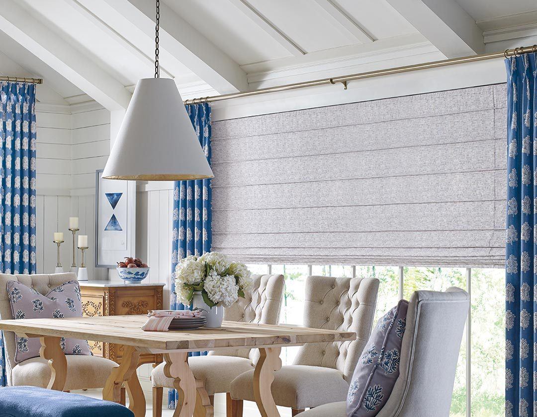 Hunter Douglas Roman Shades in Ajax Sunshade Blinds & Drapery
