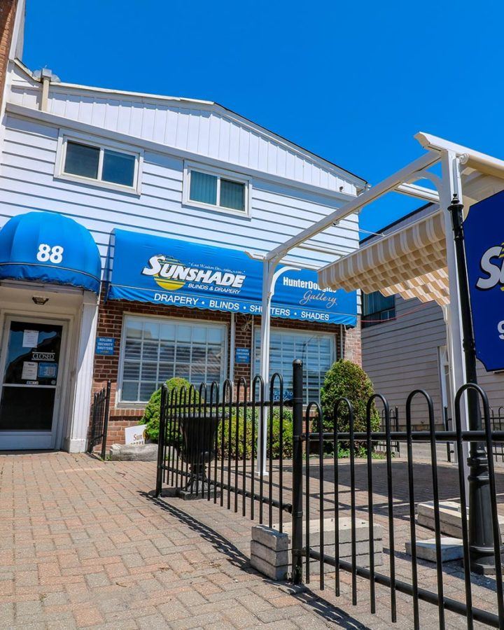 Sunshade Blinds & Drapery store front in Ajax, Ontario