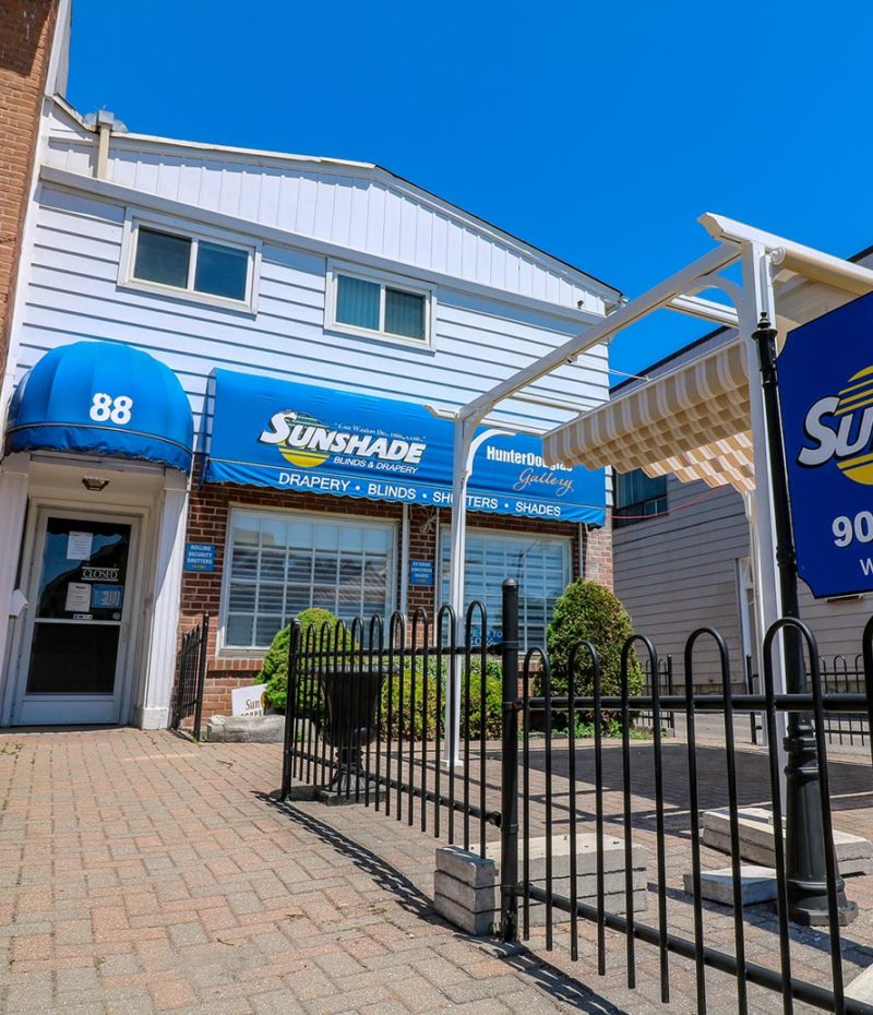 Sunshade Blinds & Drapery store front in Ajax, Ontario