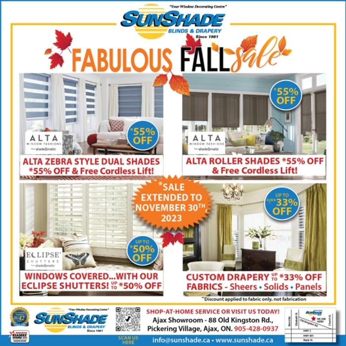 Sunshade Blinds Full November